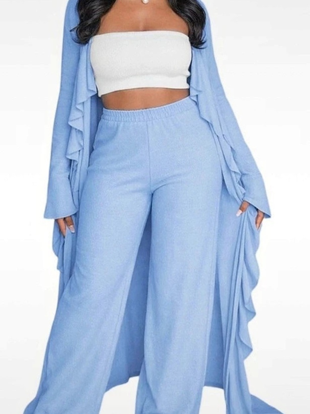 Women's Blue Wide Leg Pants Like New